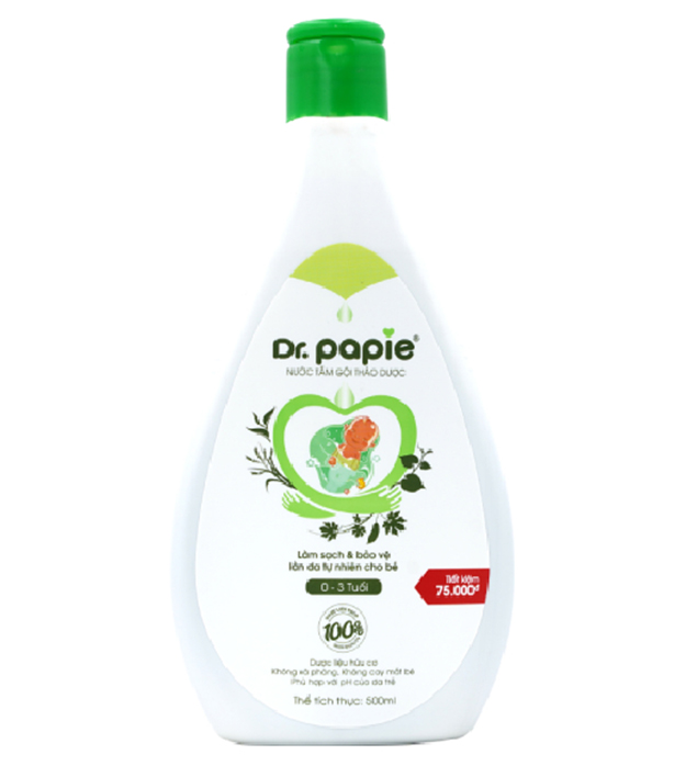 Nước tắm gội thảo dược DrPapie 500ml