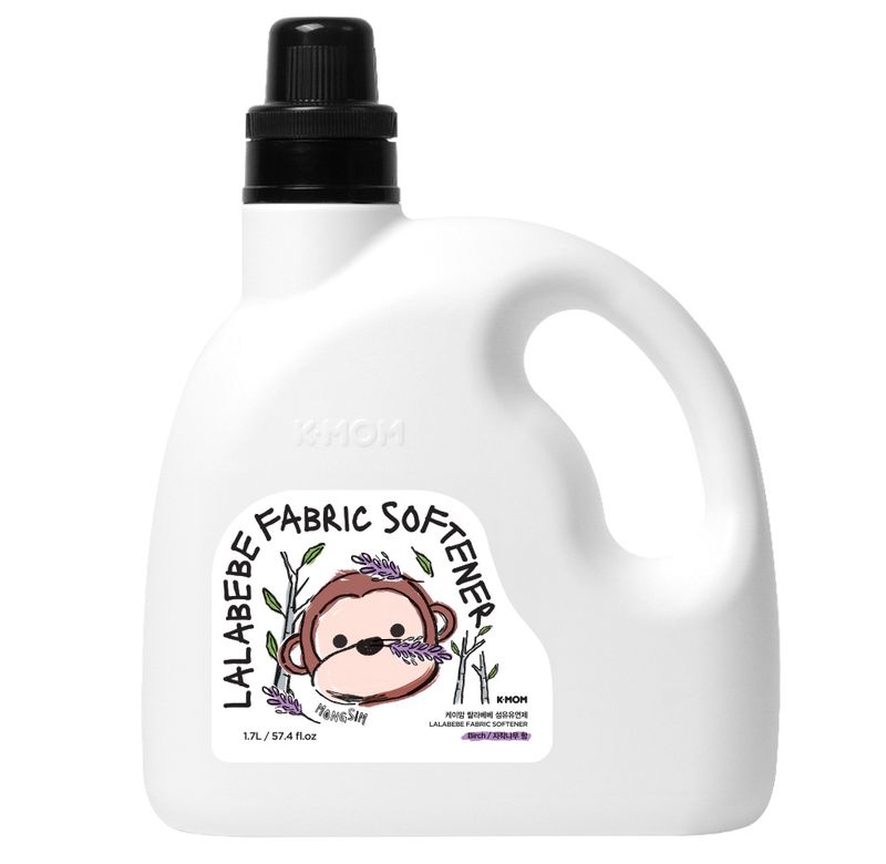 Nước xả vải thuần chay Lalabebe K-mom chai bạch dương 1.7L