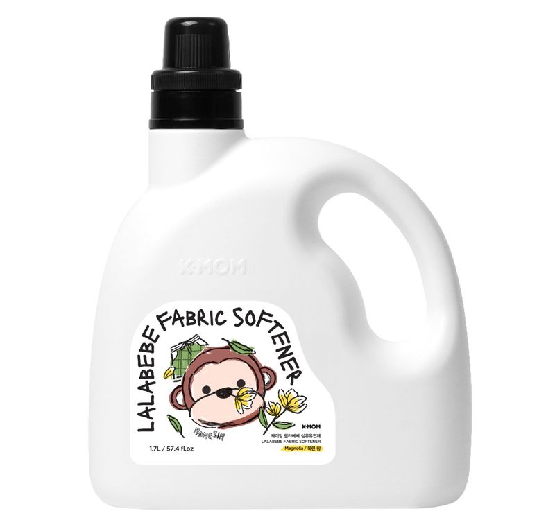 Nước xả vải thuần chay Lalabebe K-mom hương mộc lan chai 1.7L