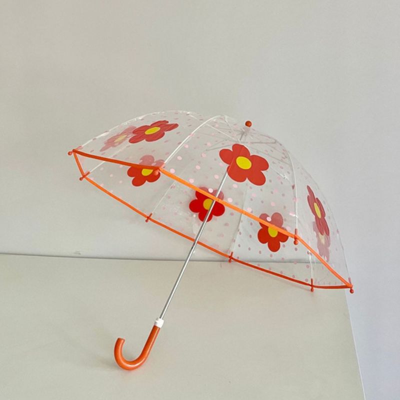 Ô trong suốt in hình hoa đỏ