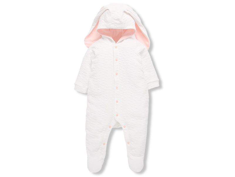 Romper bé gái Bibo's GM4170036 trắng mũ tai thỏ