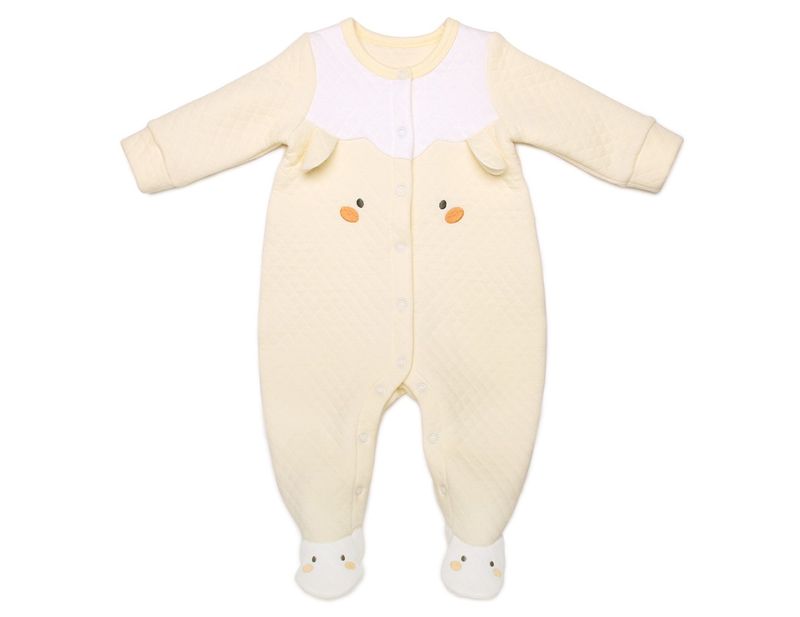 Romper dài tay bé gái Bibo's H18257 vàng tai cừu