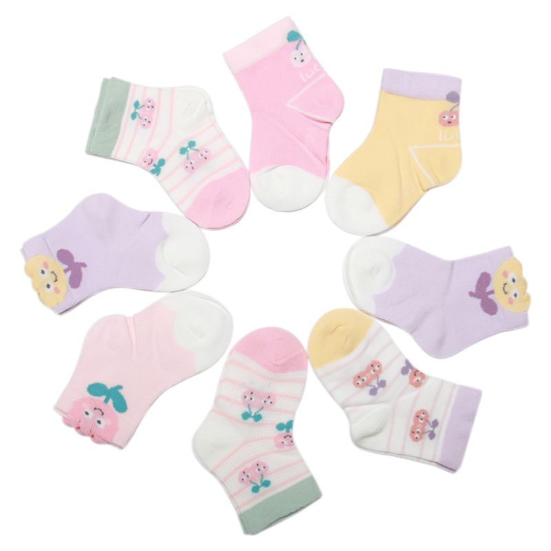set 2 đôi tất chân cho bé hình hoa quả