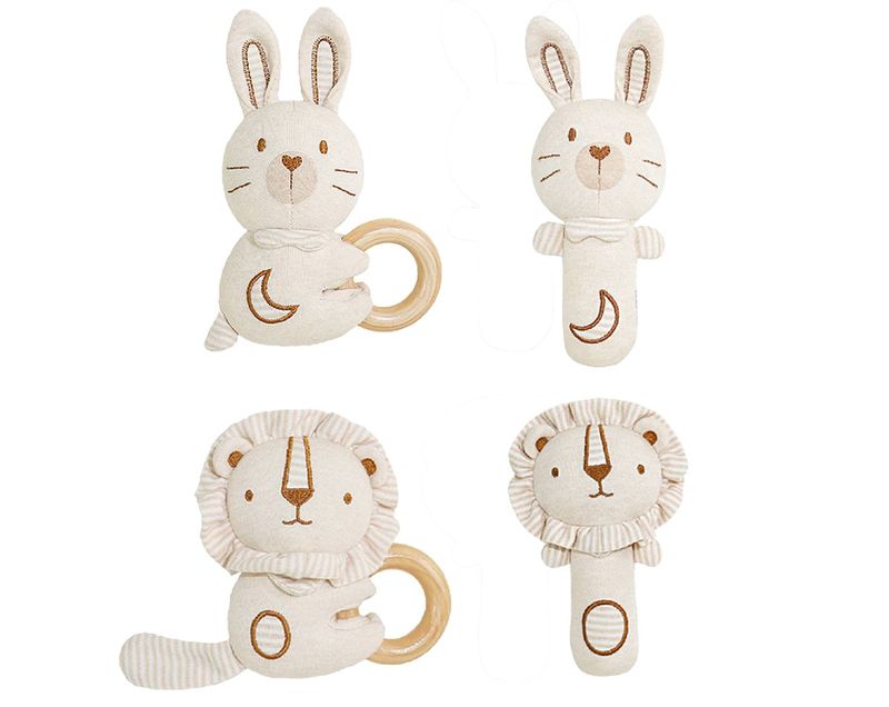 Set 2 lục lạc cầm tay cho bé K001 hình thú