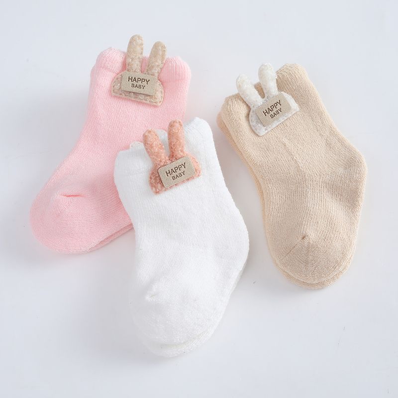 set 3 tất sơ sinh hình tai thỏ