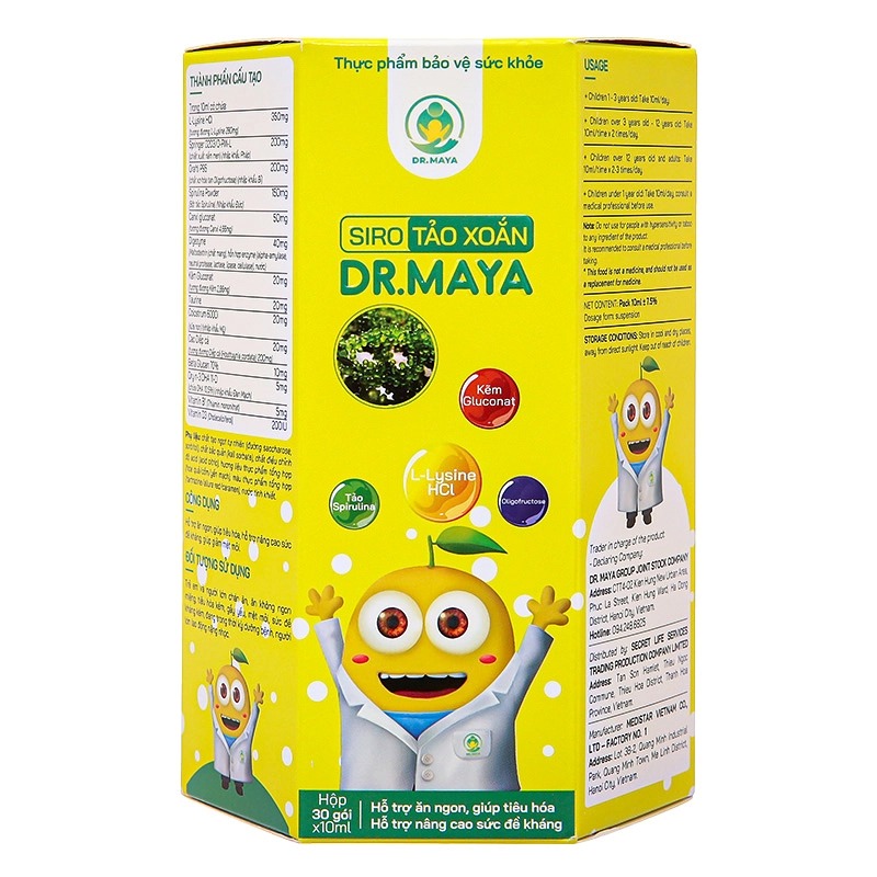 Siro ăn ngon cho bé Dr. Maya tảo xoắn