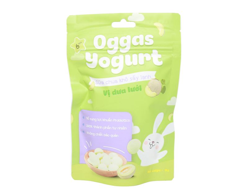 Sữa chua khô sấy lạnh Oggas Yogurt vị dưa lưới 18g  