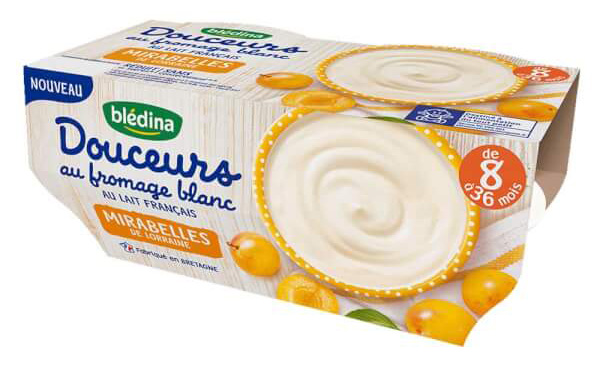 Sữa chua phô mai Bledina vị mận vàng (vỉ 4 hộp)