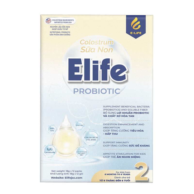 sua-non-elife-2-probiotic-12-goi-x-18g