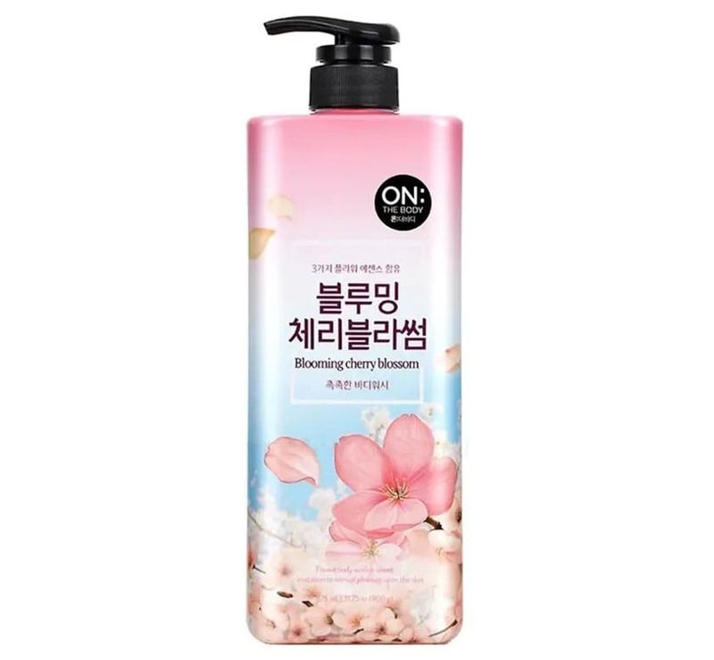 Sữa tắm dưỡng ẩm On The Body 900g chiết xuất từ hoa anh đào