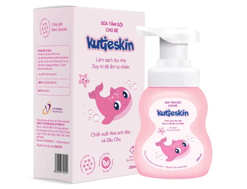 Sữa tắm gội cho bé Kutieskin 200ml