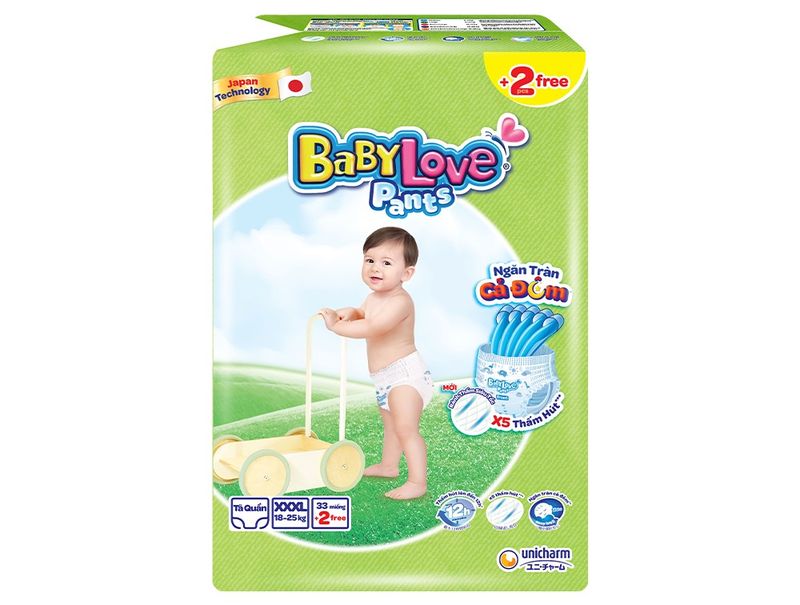Tã quần BabyLove size XXXL 33 miếng