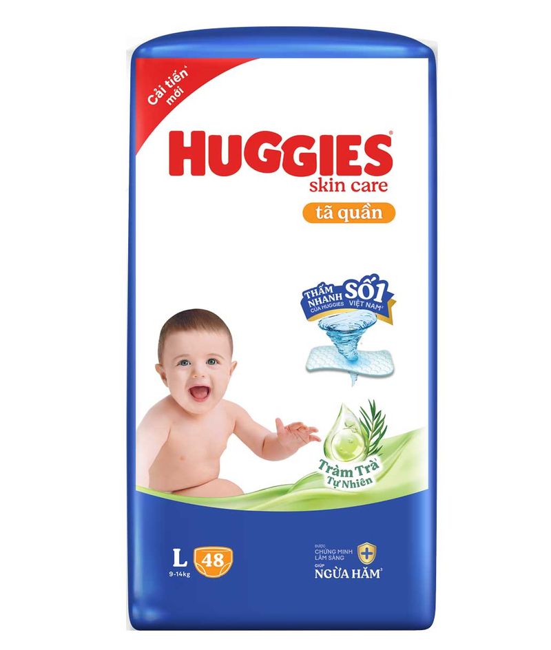 tã quần huggies tràm trà L48