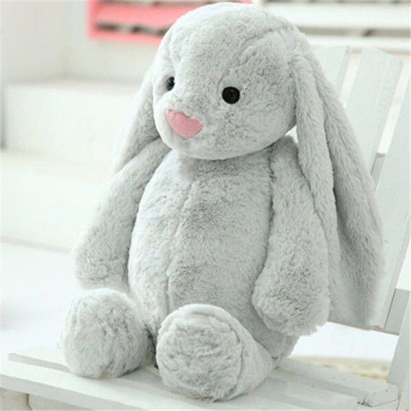 Thỏ bông Bunny tai dài màu xám