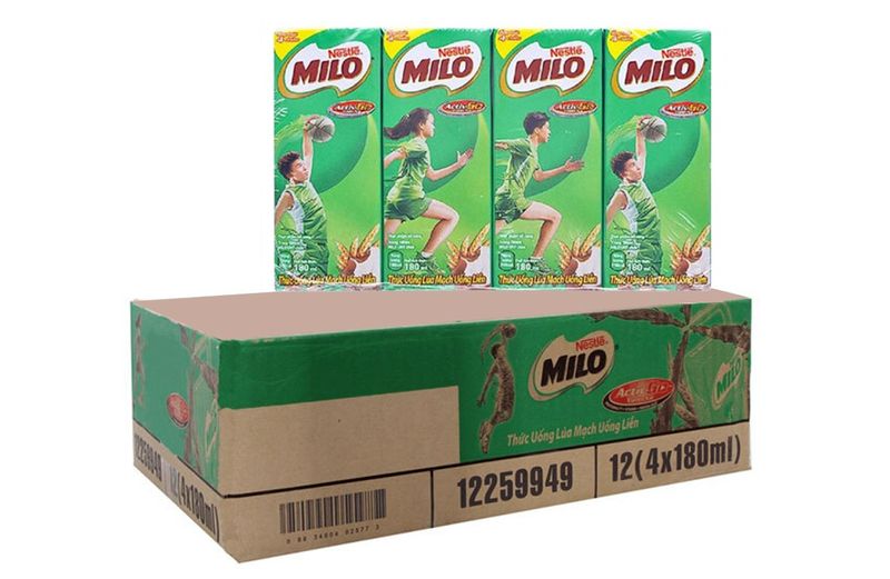 Thùng 48 hộp sữa Milo uống liền 180ml
