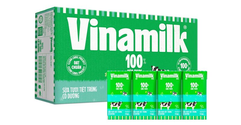 Sữa tươi tiệt trùng Vinamilk có đường 110ml