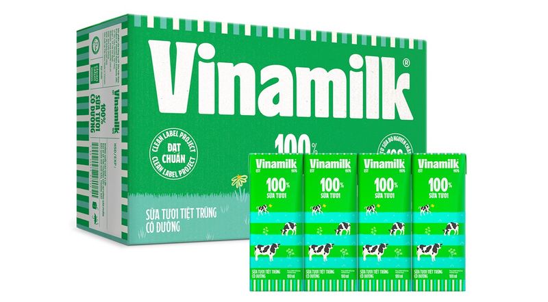 Sữa tươi tiệt trùng Vinamilk có đường 180ml