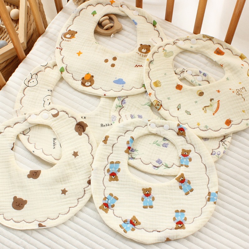Yếm xô muslin tròn