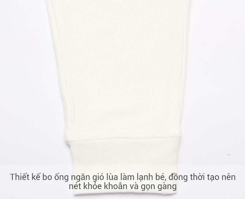 Bộ sơ sinh cài giữa dài tay Bibo's Petit LV260 trắng
