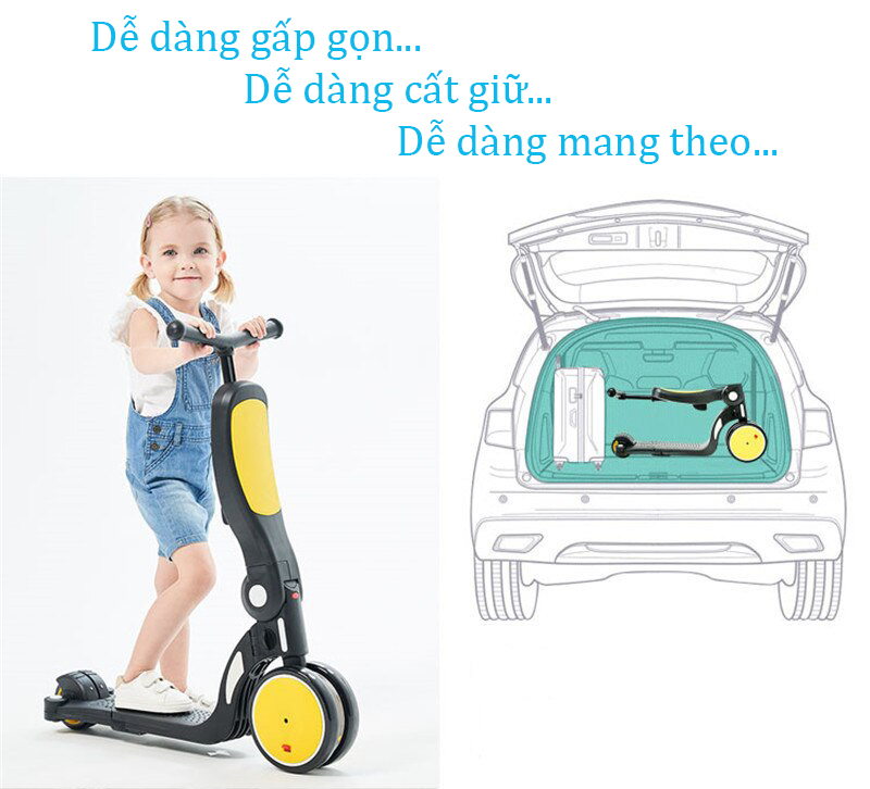 Xe trượt Scooter Freekids 5 in 1