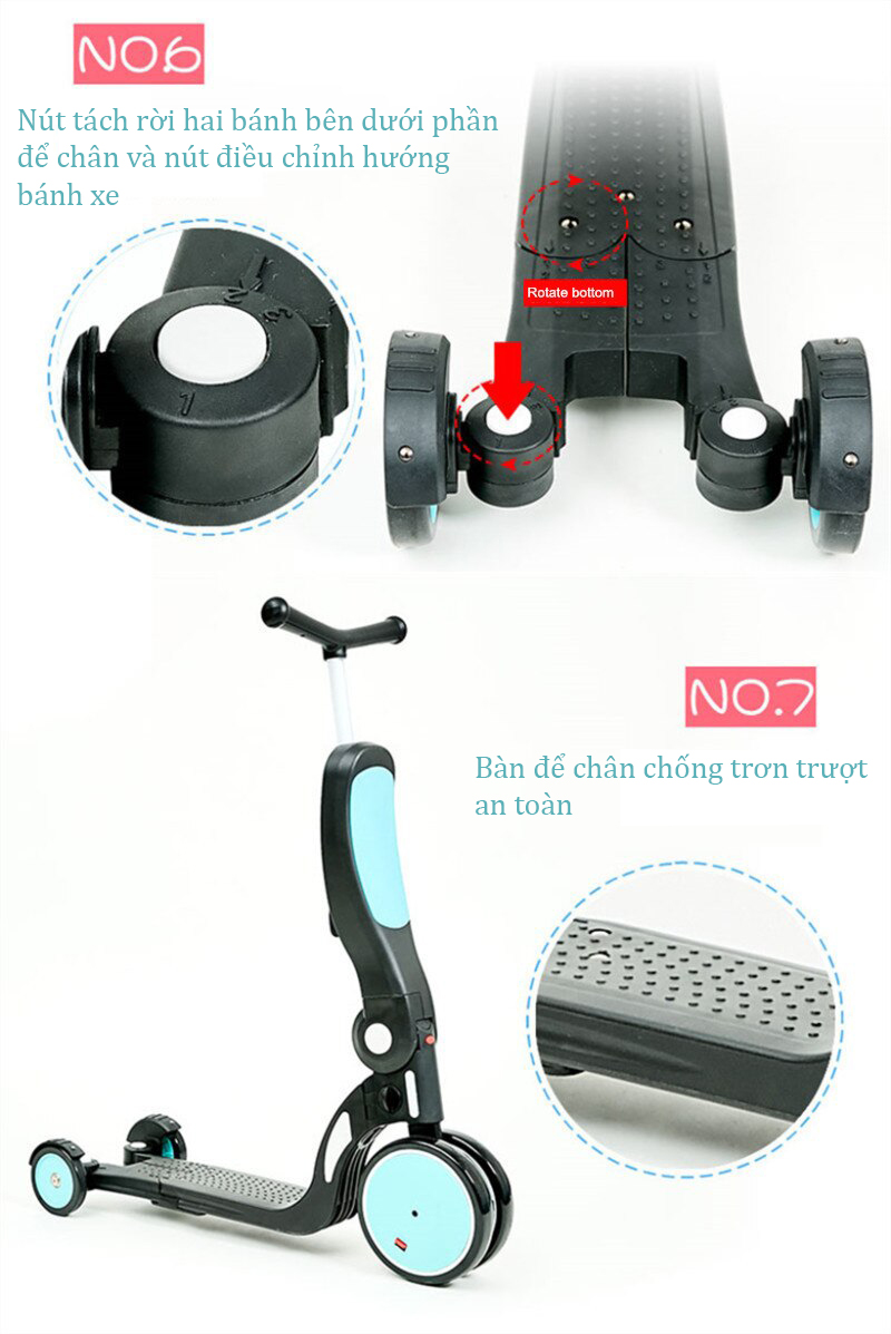 Xe trượt Scooter Freekids 5 in 1