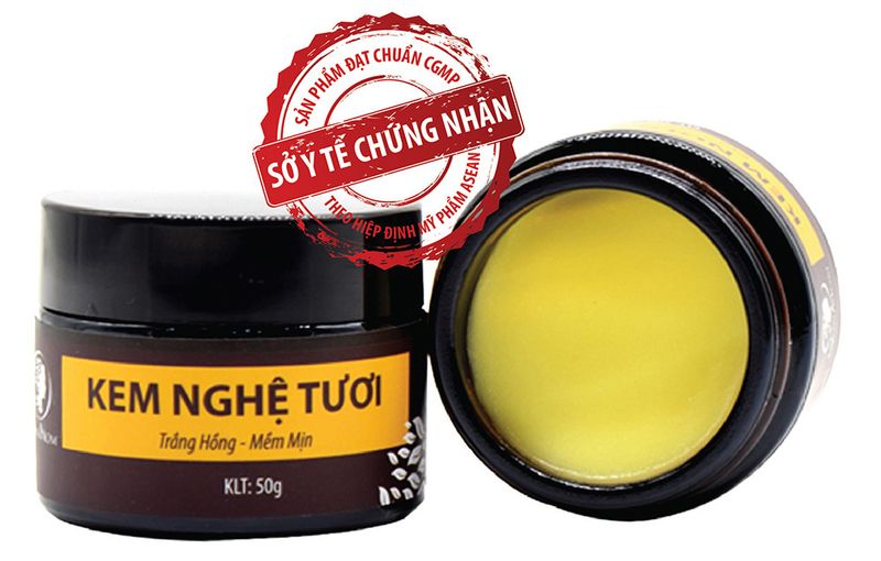 Kem nghệ tươi WonMom có màu vàng đặc trưng