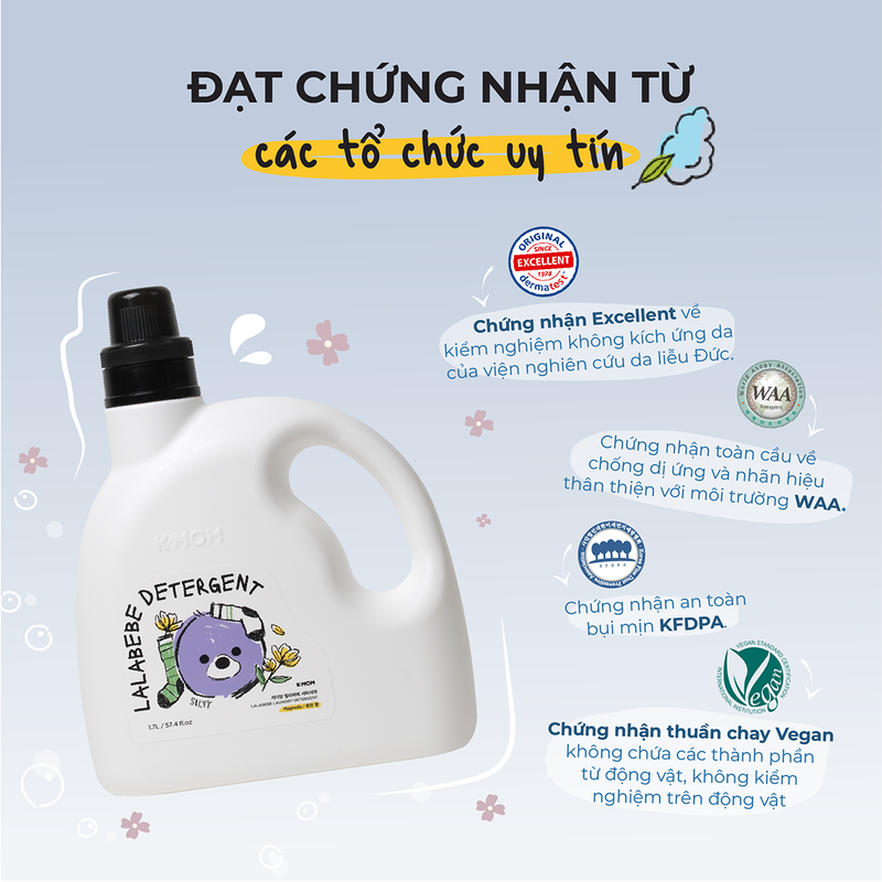Nước giặt Lalabebe K-mom thuần chay hương mộc lan