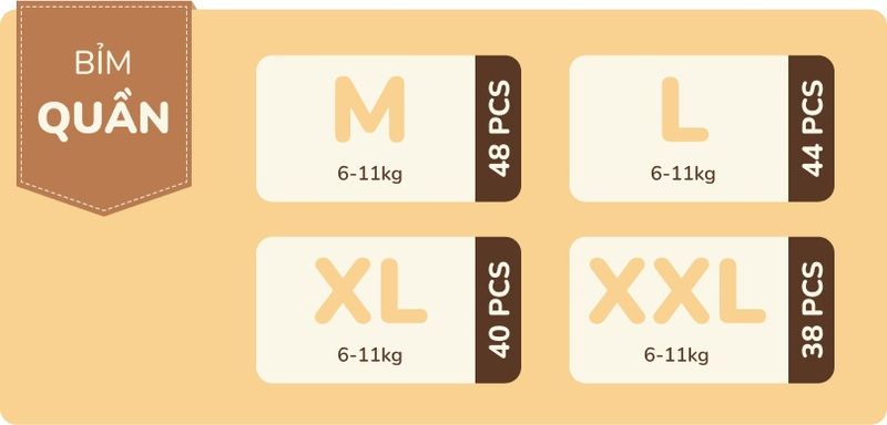 Bỉm - Tã quần Mamogom hữu cơ size XL 40 miếng