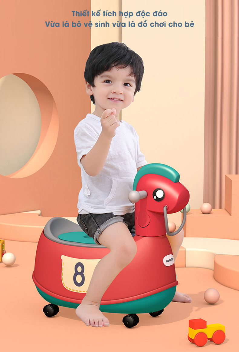 Bô vệ sinh cho bé 8847 hình ngựa 2