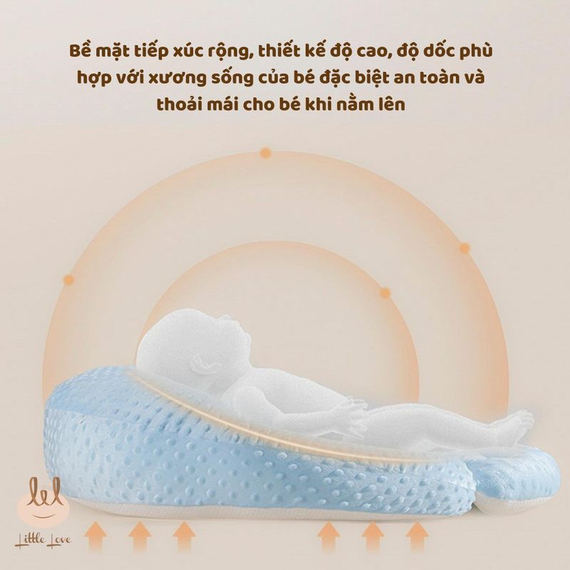 Gối chống trào ngược đa năng Little Love xanh trời