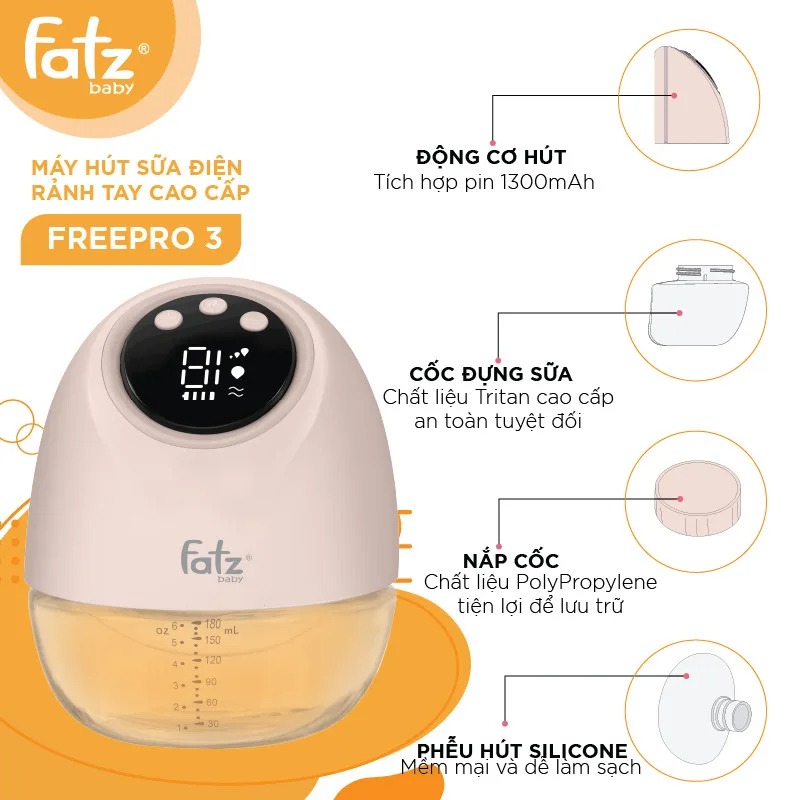 Máy hút sữa điện rảnh tay không dây Fatz Freepro 3