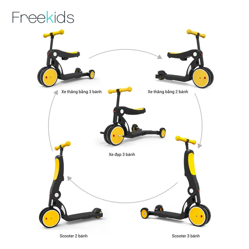 Xe trượt Scooter Freekids 5 in 1