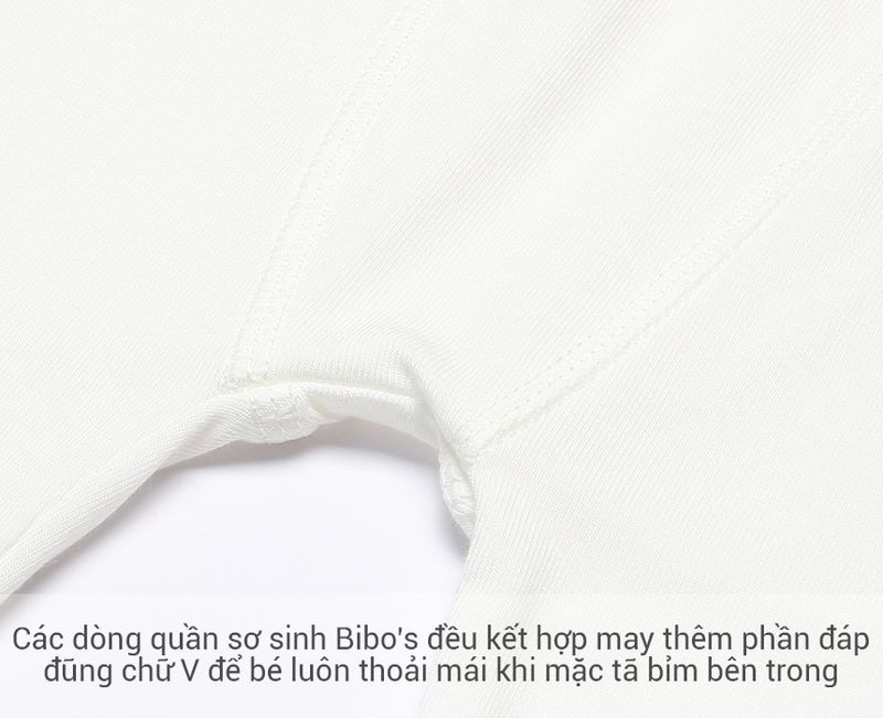 Bộ sơ sinh cài giữa dài tay Bibo's Petit LV260 trắng