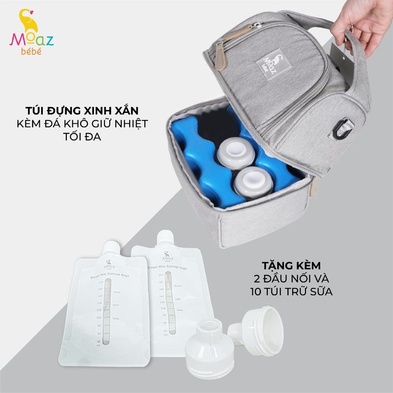 Máy hút sữa điện đôi MB029 Moaz bébé