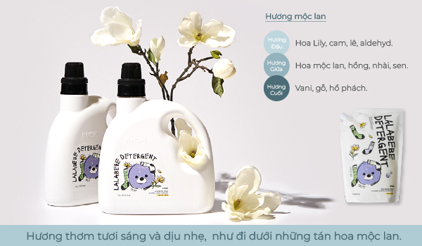 Nước giặt Lalabebe K-mom thuần chay hương mộc lan