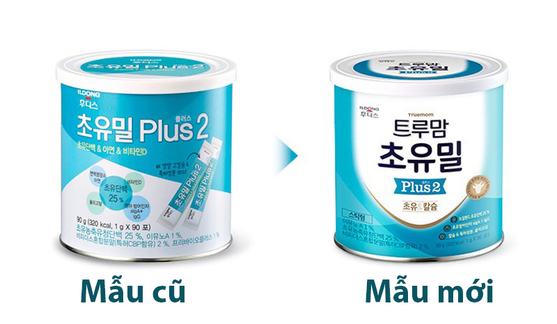 Sữa non ILDong mẫu mới và cũ