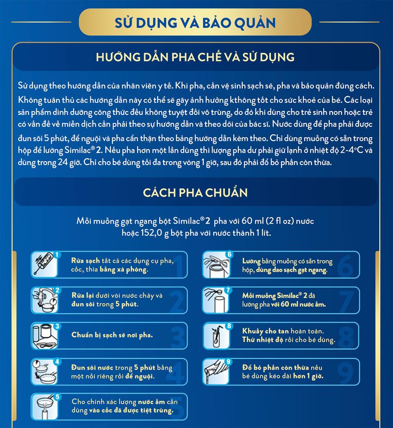 Hướng dẫn pha sữa 