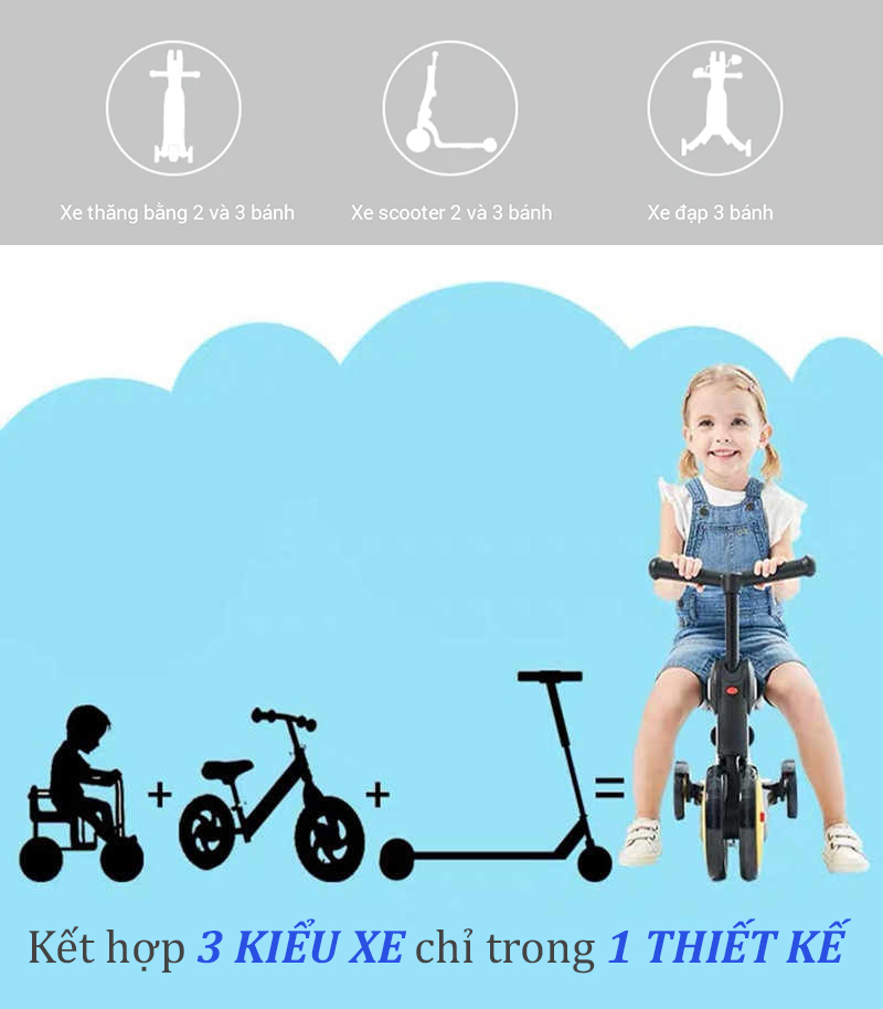 Xe trượt Scooter Freekids 5 in 1