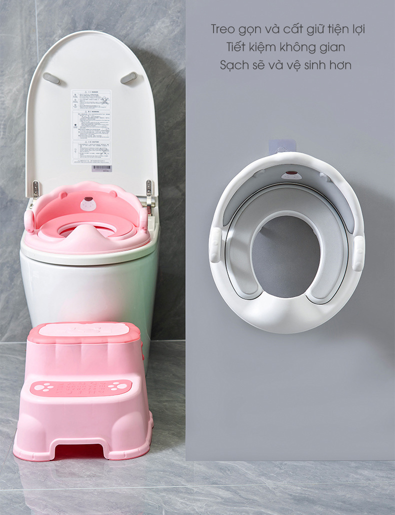Nắp bồn cầu cho bé NM2024001 hình gấu 3
