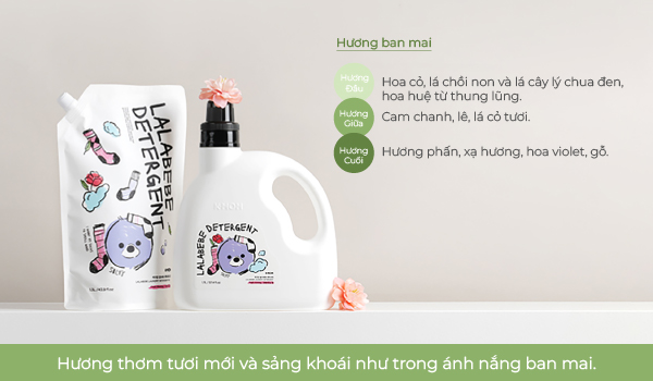 Nước giặt Lalabebe K-mom thu�ần chay hương ban mai