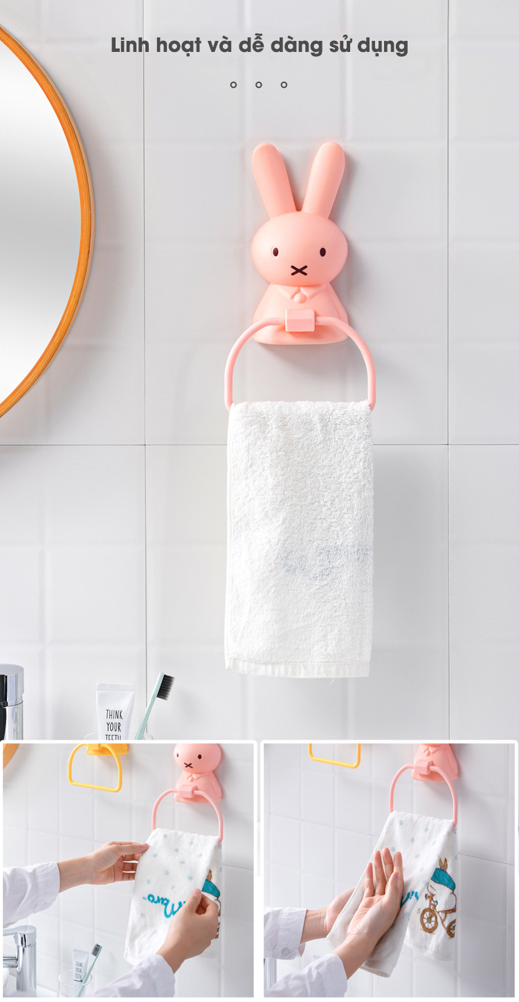 Giá treo khăn nhà tắm hình thỏ DDL 660/661
