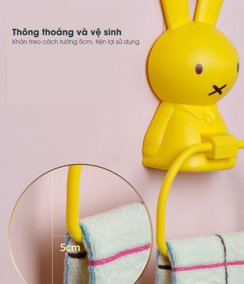 Giá treo khăn nhà tắm hình thỏ DDL 660/661