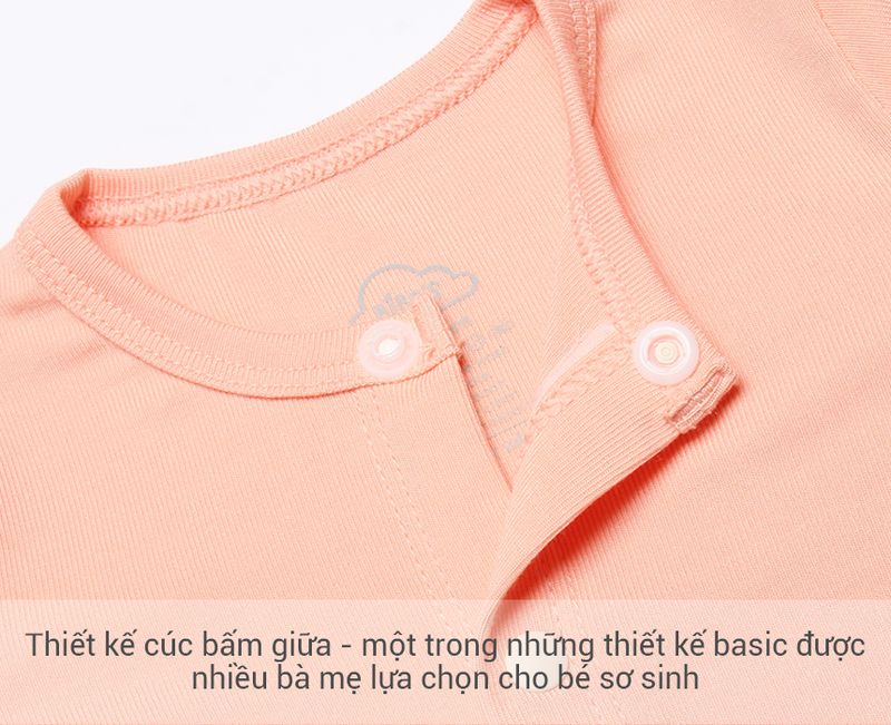 Bộ sơ sinh cài giữa dài tay Bibo's