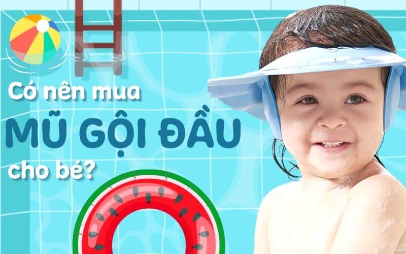 Mũ gội đầu cho bé là sự lựa chọn lý tưởng khi bé tắm gội