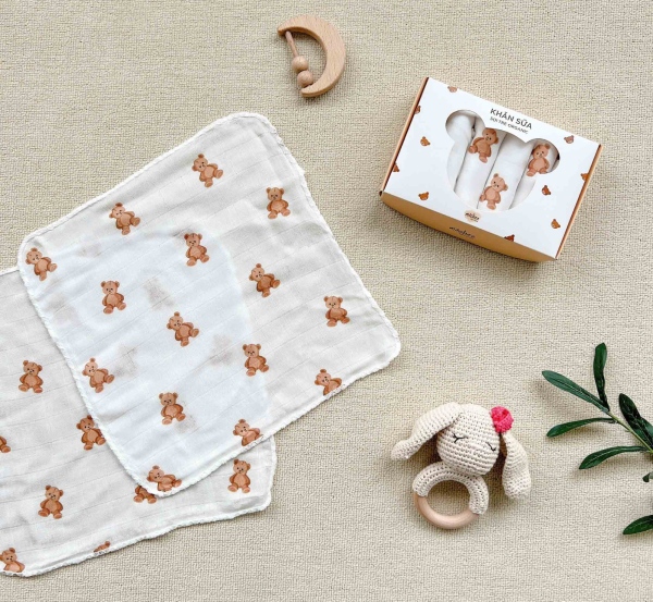Khăn sữa Mochee xô sợi tre