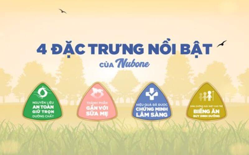 Thành phần dinh dưỡng đặc trưng của sữa Nubone Step