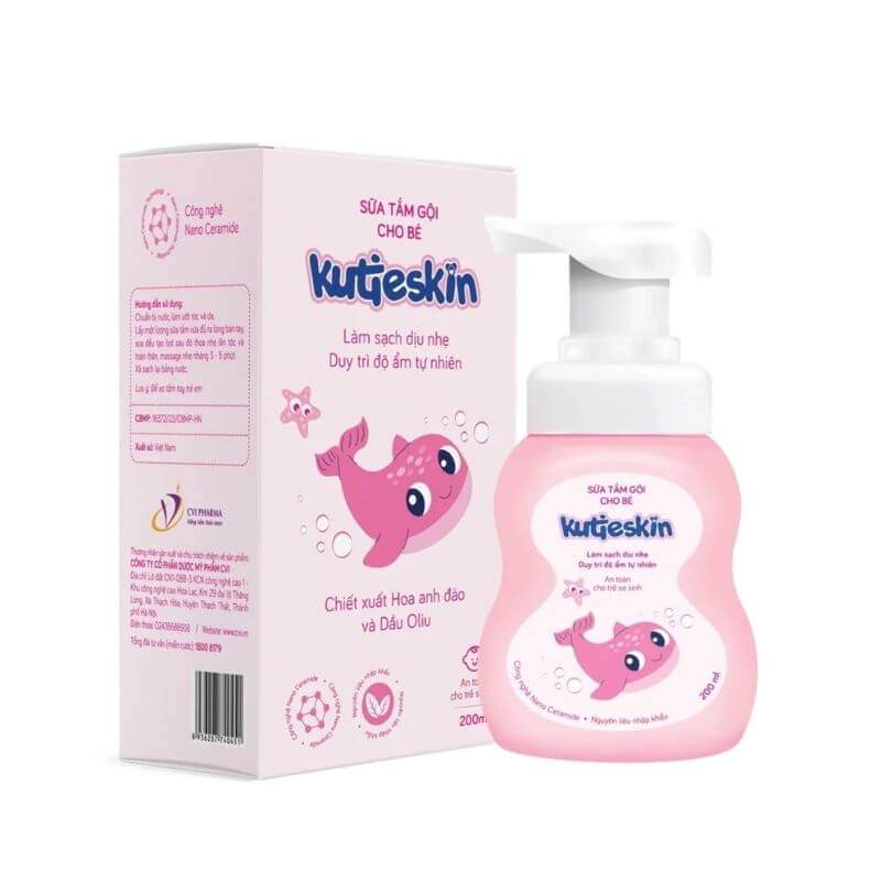 Sữa tắm gội cho bé Kutie Skin