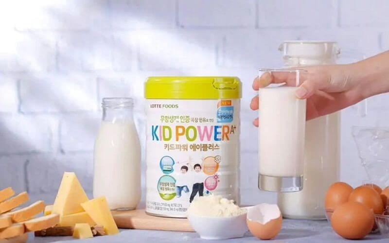 Thành phần dinh dưỡng đặc trưng của sữa  Lotte Kid A+
