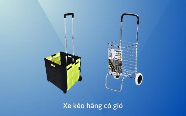 Xe kéo hàng có giỏ