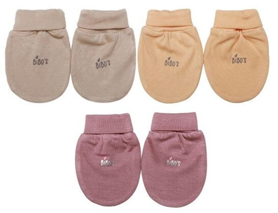Bao tay sơ sinh Bibo’s  nhiều màu sắc bắt mắt